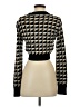Saunders Collective Houndstooth Black Pullover Sweater Size S - photo 2