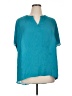Worthington 100% Polyester Teal Short Sleeve Blouse Size 1X - photo 1