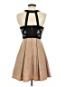 Teeze Me 100% Polyester Metallic Tan Cocktail Dress Size 3 - photo 2