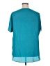 Worthington 100% Polyester Teal Short Sleeve Blouse Size 1X - photo 2