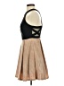 Teeze Me 100% Polyester Metallic Tan Cocktail Dress Size 3 - photo 5