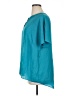 Worthington 100% Polyester Teal Short Sleeve Blouse Size 1X - photo 5