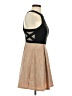 Teeze Me 100% Polyester Metallic Tan Cocktail Dress Size 3 - photo 4