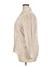 Zara 100% Polyloom Metallic Stripes Pink Ivory 3/4 Sleeve Blouse Size XXL - photo 5