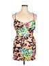 Unbranded Tropical Brown Cocktail Dress Size XL - photo 1