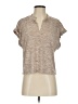 Mia Joy Tweed Tan Short Sleeve Henley Size XS - photo 1