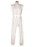 Something Navy Solid Ivory Jumpsuit Size XS - photo 1