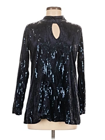 Silver Long Sleeve Blouse (view 1)