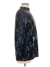 Silver 100% Polyester Blue Long Sleeve Blouse Size M - photo 4