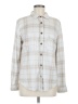 Angels Plaid Ivory Long Sleeve Blouse Size M - photo 1