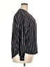 Lands' End 100% Polyester Stripes Blue Black Long Sleeve Blouse Size 16 - photo 4