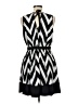 Neiman Marcus 100% Polyester Chevron-herringbone Gray Casual Dress Size M - photo 2