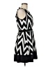 Neiman Marcus 100% Polyester Chevron-herringbone Gray Casual Dress Size M - photo 4