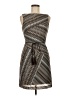 Muse 100% Polyester Houndstooth Brown Cocktail Dress Size 6 - photo 1