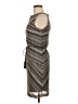 Muse 100% Polyester Houndstooth Brown Cocktail Dress Size 6 - photo 5