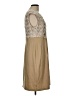 Connected Apparel Chevron-herringbone Graphic Tan Cocktail Dress Size 12 (petite) - photo 4