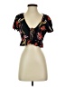 Leith 100% Rayon Black Short Sleeve Blouse Size S - photo 1