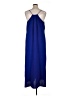Connected Apparel 100% Polyester Solid Blue Casual Dress Size 16 - photo 2