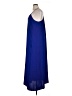 Connected Apparel 100% Polyester Solid Blue Casual Dress Size 16 - photo 5