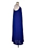 Connected Apparel 100% Polyester Solid Blue Casual Dress Size 16 - photo 4