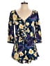Hema 100% Rayon Print Blue Romper Size S - photo 1