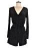Saylor Chevron-herringbone Floral Graphic Jacquard Paisley Black Romper Size M - photo 1