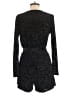 Saylor Chevron-herringbone Floral Graphic Jacquard Paisley Black Romper Size M - photo 2