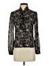 Shein Floral Black Long Sleeve Blouse Size XS - photo 1