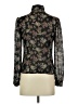 Shein Floral Black Long Sleeve Blouse Size XS - photo 2