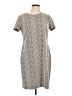 Calvin Klein Stripes Gray Casual Dress Size 12 - photo 1
