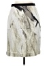 Max Mara 100% Silk Graphic Gray Silk Skirt Size 6 - photo 1
