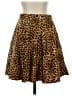 Mi ami Animal Print Brown Gold Casual Skirt Size XS - photo 1