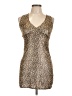 Posh Peanut Animal Print Tan Cocktail Dress Size L - photo 1
