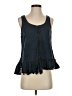 Ecru 100% Tencel Black Sleeveless Blouse Size S - photo 1