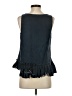 Ecru 100% Tencel Black Sleeveless Blouse Size S - photo 2