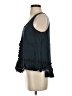 Ecru 100% Tencel Black Sleeveless Blouse Size S - photo 5