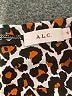 A.L.C. 100% Cotton Animal Print Brown Short Sleeve Top Size S - photo 7