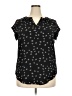 Fun2Fun Stars Black Short Sleeve Blouse Size XXL - photo 1