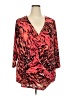 Jennifer Lopez Red 3/4 Sleeve Blouse Size 2X - photo 1