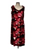 Jonathan Martin 100% Polyester Graphic Burgundy Cocktail Dress Size L (estimated) - photo 1