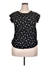 Sweet Rain 100% Polyester Stars Black Short Sleeve Top Size XL - photo 1