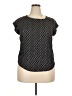 Lily White 100% Polyester Black Short Sleeve Top Size XL - photo 1