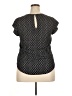 Lily White 100% Polyester Black Short Sleeve Top Size XL - photo 2