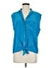 Equipment 100% Silk Blue T-Shirt Size M - photo 1