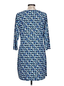 open lace back dress Blue Lattice Upf50+ Scalloped Sleeveless Dress - Blue - Size L main image 1