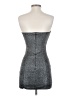 SALTY 100% Polyester Metallic Silver Cocktail Dress Size S - photo 2