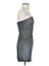 SALTY 100% Polyester Metallic Silver Cocktail Dress Size S - photo 4