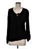 Sofia Jeans by Sofia Vergara 100% Viscose Black Long Sleeve Blouse Size M - photo 1