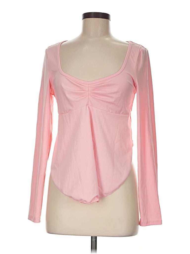 Pre-owned Shein Long Sleeve T-shirt In Pink