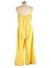Bobeau 100% Cotton Solid Yellow Jumpsuit Size L - photo 2